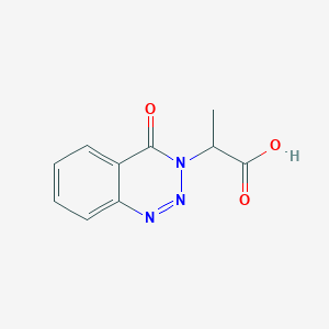 molecular formula C10H9N3O3 B2921853 2-(4-oxo-1,2,3-benzotriazin-3(4H)-yl)propanoic acid CAS No. 51672-78-7