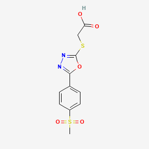 ({5-[4-(Methylsulfonyl)phenyl]-1,3,4-oxadiazol-2-yl}sulfanyl)acetic acid