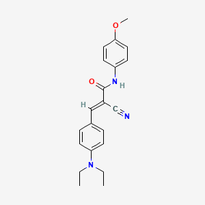 (E)-2-cyano-3-[4-(diethylamino)phenyl]-N-(4-methoxyphenyl)prop-2-enamide