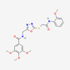 3,4,5-trimethoxy-N-((5-((2-((2-methoxyphenyl)amino)-2-oxoethyl)thio)-1,3,4-oxadiazol-2-yl)methyl)benzamide