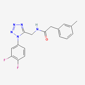 molecular formula C17H15F2N5O B2921884 N-((1-(3,4-difluorophenyl)-1H-tetrazol-5-yl)methyl)-2-(m-tolyl)acetamide CAS No. 1005306-55-7