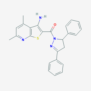 2-[(3,5-diphenyl-4,5-dihydro-1H-pyrazol-1-yl)carbonyl]-4,6-dimethylthieno[2,3-b]pyridin-3-amine