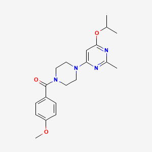 molecular formula C20H26N4O3 B2921891 (4-(6-Isopropoxy-2-methylpyrimidin-4-yl)piperazin-1-yl)(4-methoxyphenyl)methanone CAS No. 946324-11-4