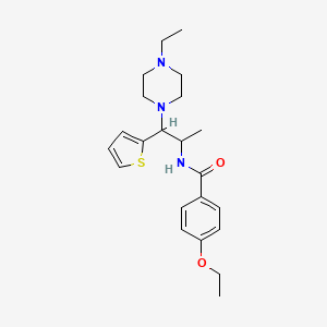 4-ethoxy-N-(1-(4-ethylpiperazin-1-yl)-1-(thiophen-2-yl)propan-2-yl)benzamide