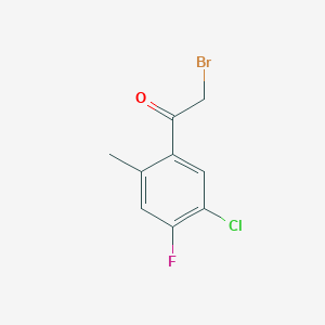molecular formula C9H7BrClFO B2921897 2-Bromo-1-(5-chloro-4-fluoro-2-methylphenyl)ethanone CAS No. 1805227-18-2