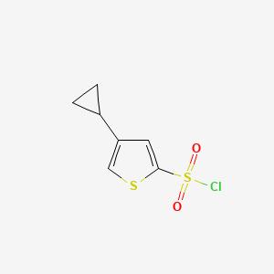 molecular formula C7H7ClO2S2 B2921907 4-Cyclopropylthiophene-2-sulfonyl chloride CAS No. 2407349-23-7