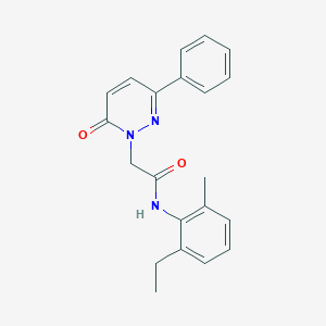 molecular formula C21H21N3O2 B2921908 N-(2-ethyl-6-methylphenyl)-2-(6-oxo-3-phenylpyridazin-1(6H)-yl)acetamide CAS No. 1291859-52-3