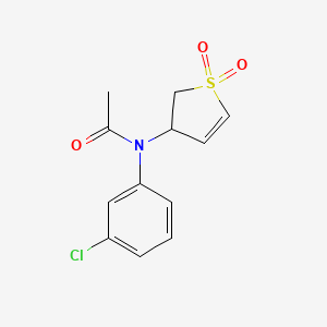 molecular formula C12H12ClNO3S B2921914 N-(3-chlorophenyl)-N-(1,1-dioxido-2,3-dihydrothien-3-yl)acetamide CAS No. 321943-10-6