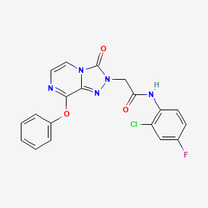 molecular formula C19H13ClFN5O3 B2921923 N-(2-chloro-4-fluorophenyl)-2-(3-oxo-8-phenoxy-[1,2,4]triazolo[4,3-a]pyrazin-2(3H)-yl)acetamide CAS No. 1251600-84-6