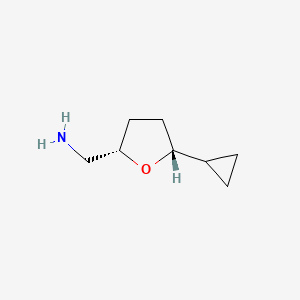 molecular formula C8H15NO B2921930 [(2S,5R)-5-Cyclopropyloxolan-2-yl]methanamine CAS No. 2137674-39-4