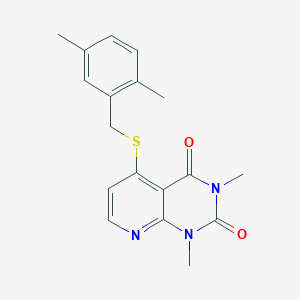 5-[(2,5-Dimethylphenyl)methylsulfanyl]-1,3-dimethylpyrido[2,3-d]pyrimidine-2,4-dione