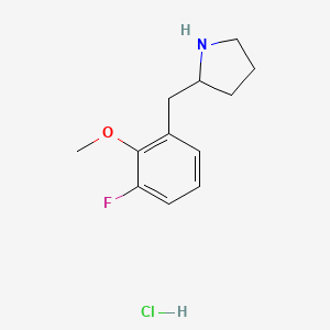 2-[(3-Fluoro-2-methoxyphenyl)methyl]pyrrolidine hydrochloride