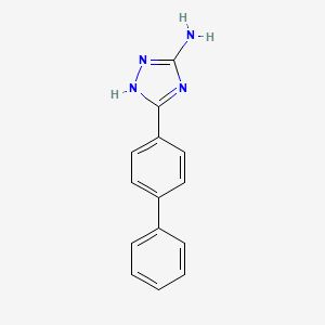 molecular formula C14H12N4 B2921939 5-(4-phenylphenyl)-1H-1,2,4-triazol-3-amine CAS No. 168893-47-8