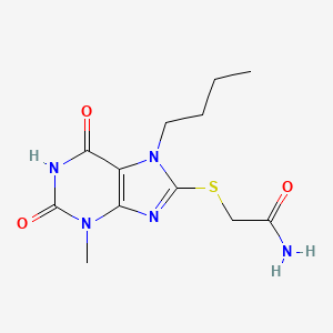 2-((7-butyl-3-methyl-2,6-dioxo-2,3,6,7-tetrahydro-1H-purin-8-yl)thio)acetamide