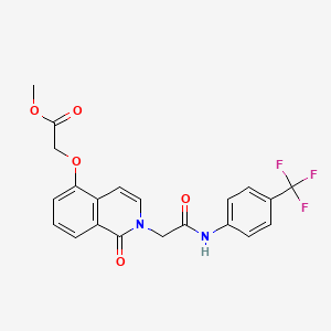 Methyl 2-[1-oxo-2-[2-oxo-2-[4-(trifluoromethyl)anilino]ethyl]isoquinolin-5-yl]oxyacetate