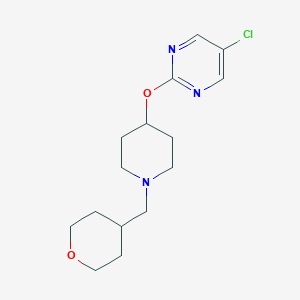 molecular formula C15H22ClN3O2 B2921947 5-Chloro-2-[1-(oxan-4-ylmethyl)piperidin-4-yl]oxypyrimidine CAS No. 2415534-72-2