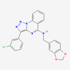 N-(1,3-benzodioxol-5-ylmethyl)-3-(3-chlorophenyl)[1,2,3]triazolo[1,5-a]quinazolin-5-amine