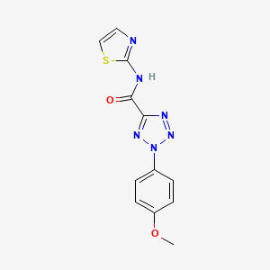 molecular formula C12H10N6O2S B2921953 2-(4-methoxyphenyl)-N-(thiazol-2-yl)-2H-tetrazole-5-carboxamide CAS No. 1396878-23-1