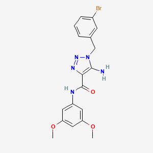 molecular formula C18H18BrN5O3 B2921954 5-amino-1-(3-bromobenzyl)-N-(3,5-dimethoxyphenyl)-1H-1,2,3-triazole-4-carboxamide CAS No. 899353-93-6