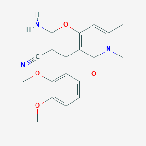 2-amino-4-(2,3-dimethoxyphenyl)-6,7-dimethyl-5-oxo-5,6-dihydro-4H-pyrano[3,2-c]pyridine-3-carbonitrile