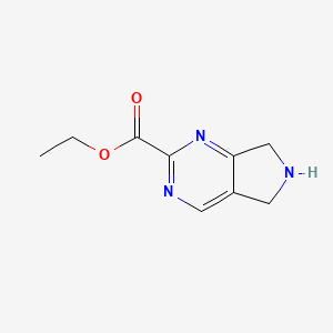 molecular formula C9H11N3O2 B2921957 Ethyl 6,7-dihydro-5H-pyrrolo[3,4-d]pyrimidine-2-carboxylate CAS No. 2248285-31-4