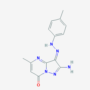 molecular formula C14H14N6O B292196 (3Z)-2-amino-5-methyl-3-[(4-methylphenyl)hydrazinylidene]pyrazolo[1,5-a]pyrimidin-7-one 