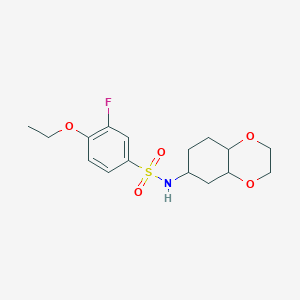 molecular formula C16H22FNO5S B2921966 4-ethoxy-3-fluoro-N-(octahydrobenzo[b][1,4]dioxin-6-yl)benzenesulfonamide CAS No. 1902908-25-1