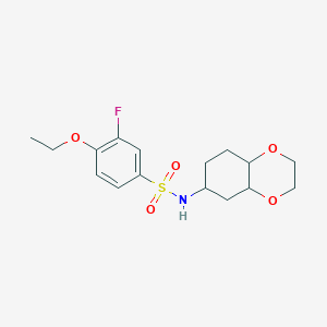 molecular formula C16H22FNO5S B2921966 4-乙氧基-3-氟-N-(八氢苯并[b][1,4]二氧杂环-6-基)苯磺酰胺 CAS No. 1902908-25-1