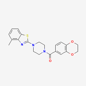 molecular formula C21H21N3O3S B2921967 (2,3-Dihydrobenzo[b][1,4]dioxin-6-yl)(4-(4-methylbenzo[d]thiazol-2-yl)piperazin-1-yl)methanone CAS No. 897475-71-7