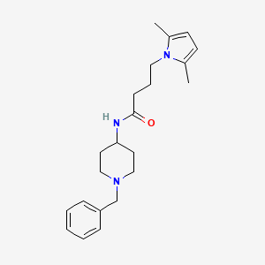 molecular formula C22H31N3O B2921989 N-(1-benzylpiperidin-4-yl)-4-(2,5-dimethyl-1H-pyrrol-1-yl)butanamide CAS No. 1251706-70-3