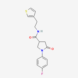 1-(4-fluorophenyl)-5-oxo-N-(2-(thiophen-3-yl)ethyl)pyrrolidine-3-carboxamide
