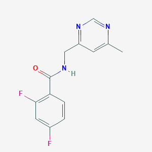 molecular formula C13H11F2N3O B2921997 2,4-二氟-N-((6-甲基嘧啶-4-基)甲基)苯甲酰胺 CAS No. 2195951-66-5