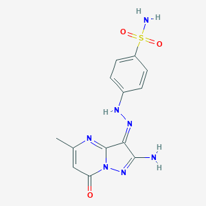 4-[(2Z)-2-(2-amino-5-methyl-7-oxopyrazolo[1,5-a]pyrimidin-3-ylidene)hydrazinyl]benzenesulfonamide