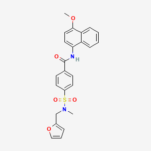 molecular formula C24H22N2O5S B2922004 4-(N-(furan-2-ylmethyl)-N-methylsulfamoyl)-N-(4-methoxynaphthalen-1-yl)benzamide CAS No. 941870-60-6