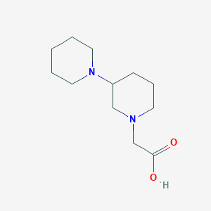 molecular formula C12H22N2O2 B2922007 [1,3']Bipiperidinyl-1'-yl-acetic acid CAS No. 1570169-72-0