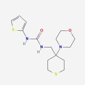 molecular formula C15H23N3O2S2 B2922009 1-[(4-Morpholin-4-ylthian-4-yl)methyl]-3-thiophen-2-ylurea CAS No. 2380082-12-0