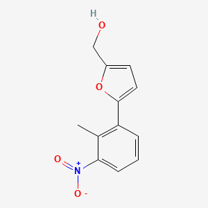 molecular formula C12H11NO4 B2922010 [5-(2-Methyl-3-nitrophenyl)-2-furyl]methanol CAS No. 874592-20-8