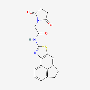 molecular formula C19H15N3O3S B2922011 N-(4,5-dihydroacenaphtho[5,4-d]thiazol-8-yl)-2-(2,5-dioxopyrrolidin-1-yl)acetamide CAS No. 477326-07-1