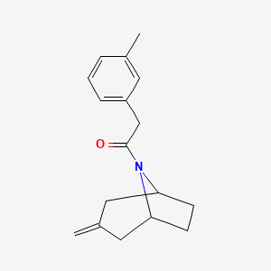 molecular formula C17H21NO B2922015 1-((1R,5S)-3-methylene-8-azabicyclo[3.2.1]octan-8-yl)-2-(m-tolyl)ethan-1-one CAS No. 2319850-90-1