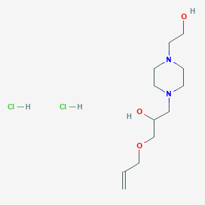 molecular formula C12H26Cl2N2O3 B2922016 1-(Allyloxy)-3-(4-(2-hydroxyethyl)piperazin-1-yl)propan-2-ol dihydrochloride CAS No. 1185005-02-0