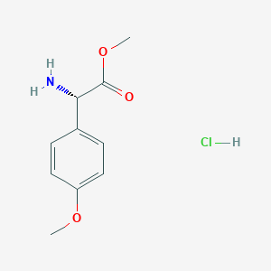 molecular formula C10H14ClNO3 B2922019 Methyl (2S)-2-amino-2-(4-methoxyphenyl)acetate;hydrochloride CAS No. 249935-53-3