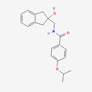 N-((2-hydroxy-2,3-dihydro-1H-inden-2-yl)methyl)-4-isopropoxybenzamide