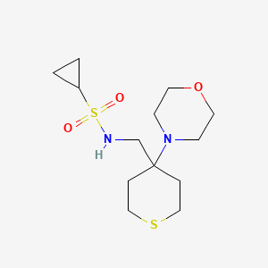 N-[(4-Morpholin-4-ylthian-4-yl)methyl]cyclopropanesulfonamide