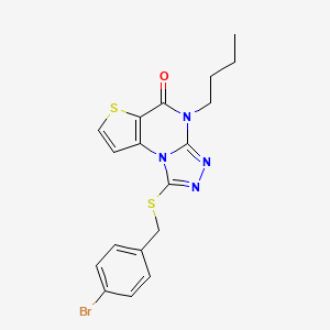 1-((4-bromobenzyl)thio)-4-butylthieno[2,3-e][1,2,4]triazolo[4,3-a]pyrimidin-5(4H)-one