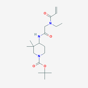 Tert-butyl 4-[[2-[ethyl(prop-2-enoyl)amino]acetyl]amino]-3,3-dimethylpiperidine-1-carboxylate