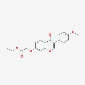 molecular formula C20H18O6 B2922038 ethyl 2-((3-(4-methoxyphenyl)-4-oxo-4H-chromen-7-yl)oxy)acetate CAS No. 6760-95-8