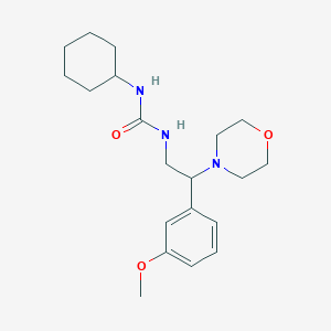 molecular formula C20H31N3O3 B2922039 1-环己基-3-(2-(3-甲氧基苯基)-2-吗啉乙基)脲 CAS No. 941896-31-7