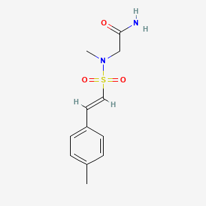2-[methyl-[(E)-2-(4-methylphenyl)ethenyl]sulfonylamino]acetamide