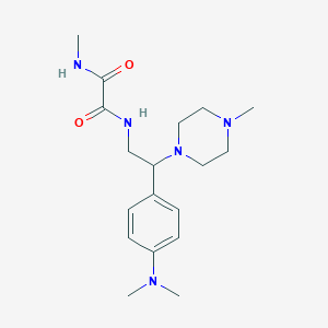 molecular formula C18H29N5O2 B2922043 N1-(2-(4-(dimethylamino)phenyl)-2-(4-methylpiperazin-1-yl)ethyl)-N2-methyloxalamide CAS No. 941958-72-1