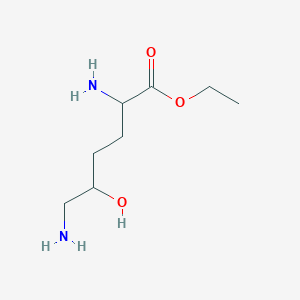 molecular formula C8H18N2O3 B2922046 Ethyl 2,6-diamino-5-hydroxyhexanoate CAS No. 1396964-62-7